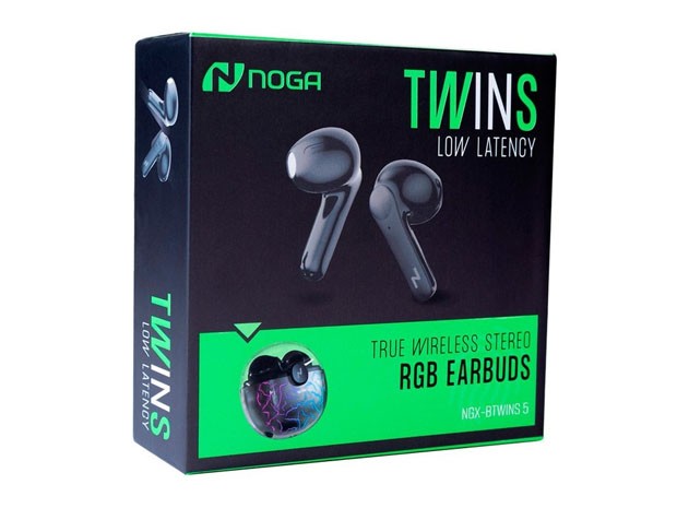 &+  AURICULAR BT BLUETOOTH NOGA RGB NGX-BTWINS5